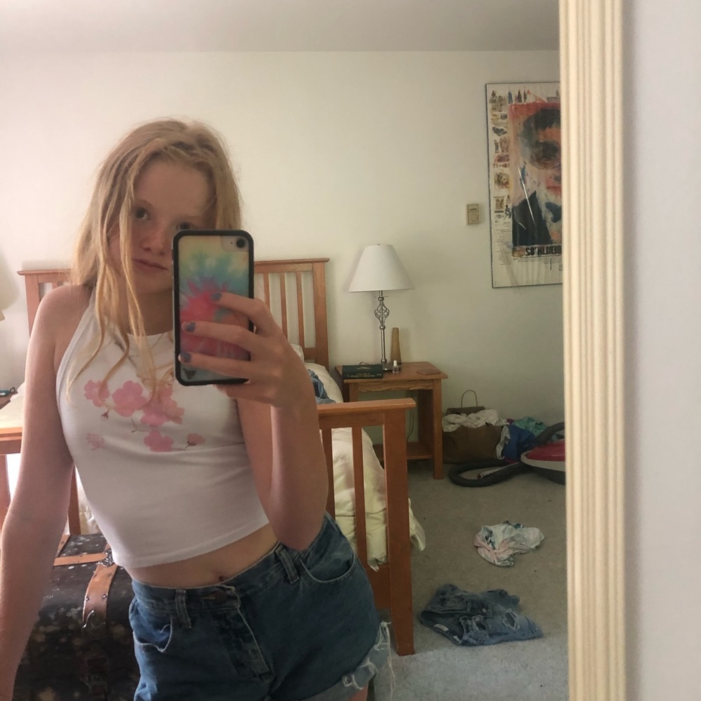 High neck cherry blossom top🌸